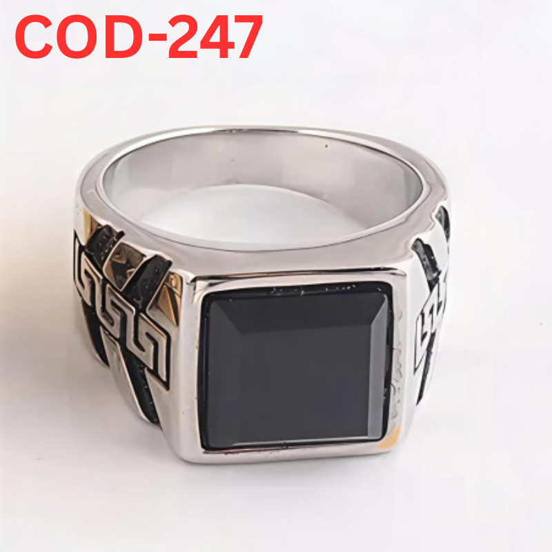 JP Italian Bio Black Stone Rings-247